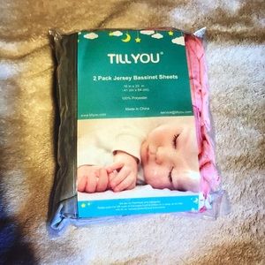 2 pack Jersey Bassinet Sheets